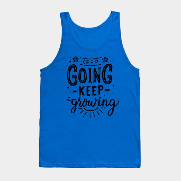 Keep Going black Tank Top by infinitespacebunny